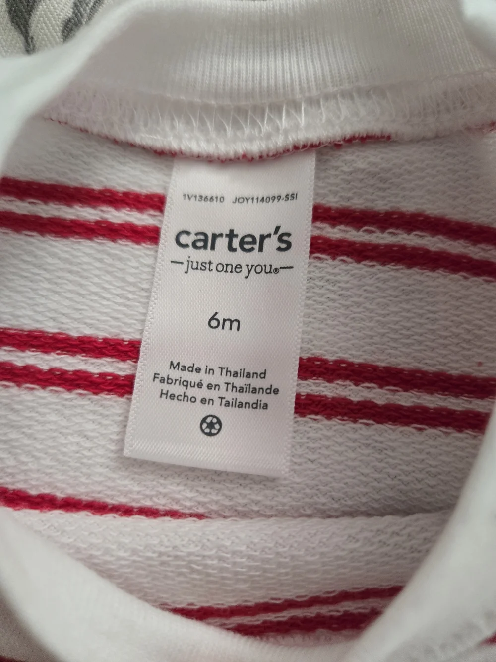 Carter's Infant Red & White Striped Soccer Romper - NWT - Size 6 M